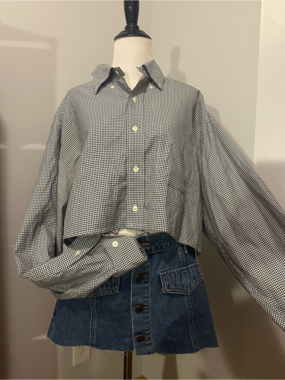 Brooks Brothers Navy & White Gingham Button-Down Shirt